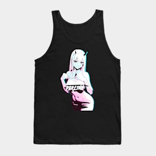 Darling #2 Ocean Bleach Zero Two Aesthetic Edit Tank Top